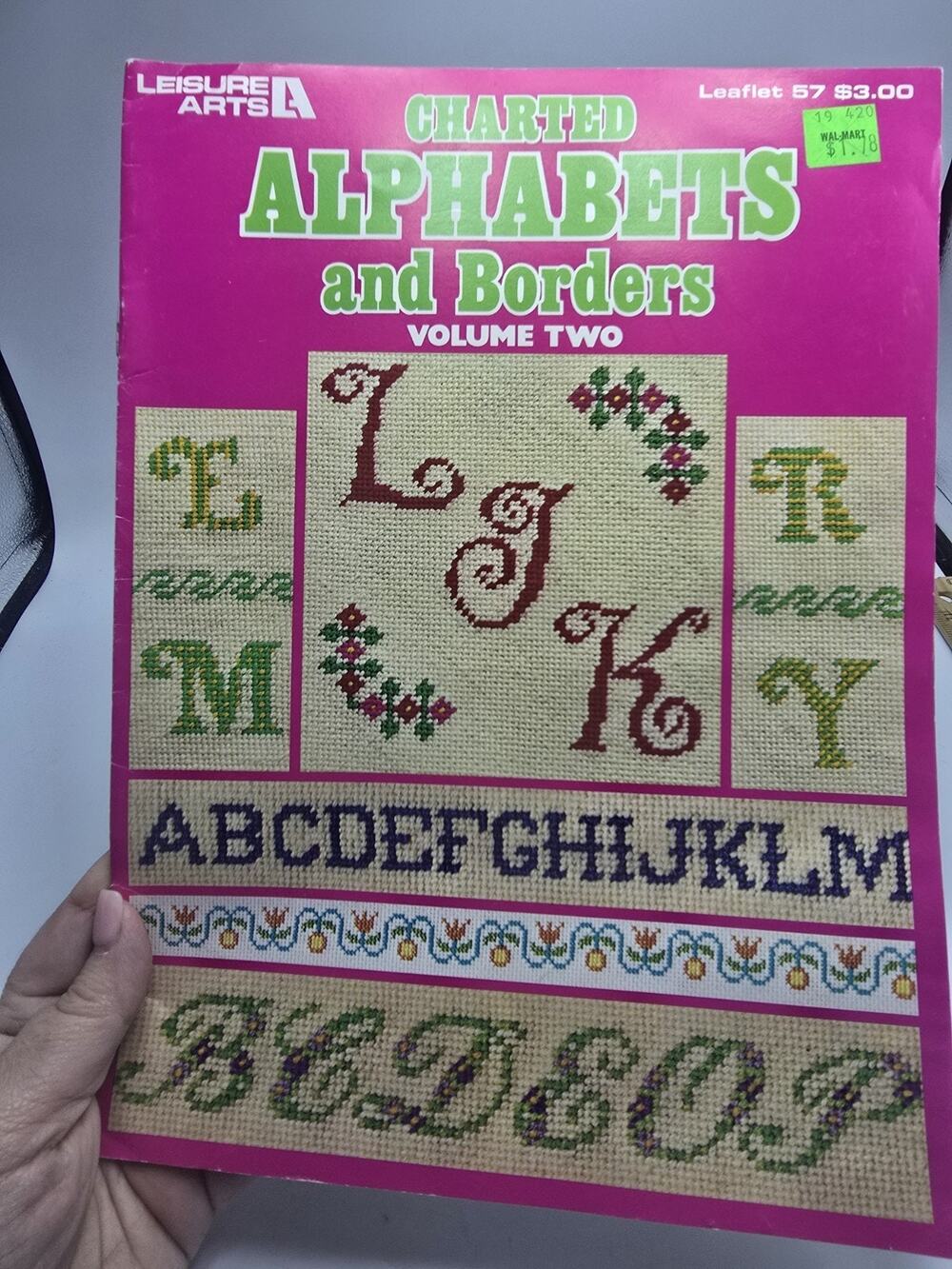 Leisure Arts Charted Alphabets & Borders Volume Two Leaflet Cross Stitch 57